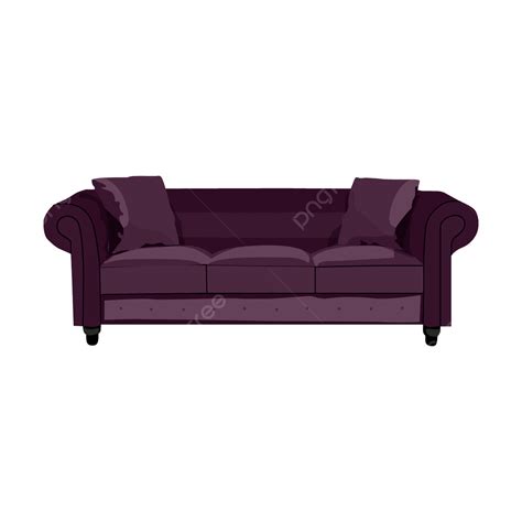 Purple Sofa Illustration Design Vector Sofa Sofa Vector Sofa Design