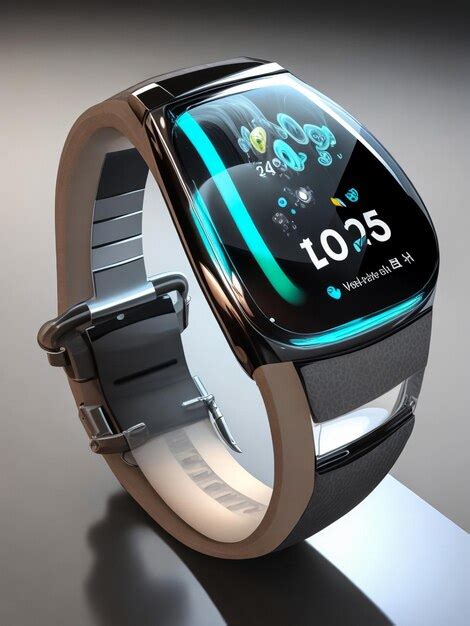 Premium Ai Image Full Flexible Glass Display Watch Warped Around