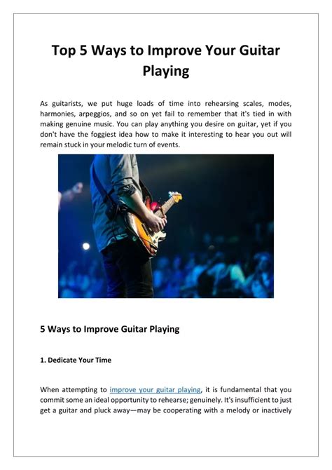 Ppt Top 5 Ways To Improve Your Guitar Playing Powerpoint Presentation