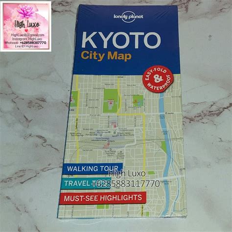 Peta Lonely Planet Kyoto City Folded Map ENGLISH Impor Import Original