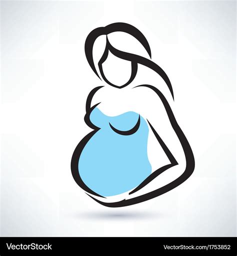 Pregnant Woman Silhouette Royalty Free Vector Image