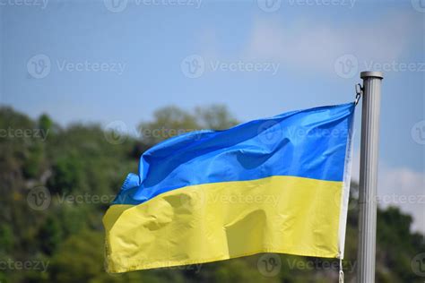 Waving Ukrainian Flag Stock Photo At Vecteezy