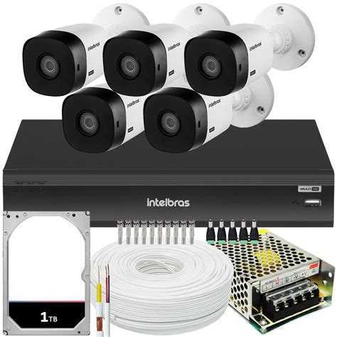 Kit Cftv Cameras Full Hd Vhl Dvr Intelbras Tb Submarino