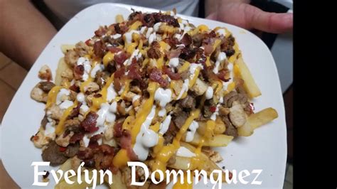 Como Hacer Papas Fritas Locas Papas Con 4 Carnes Youtube