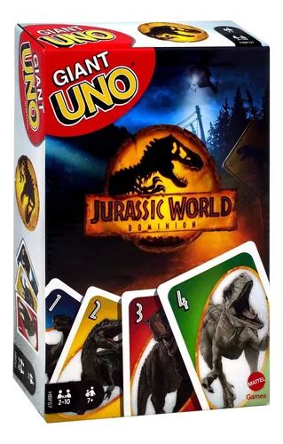 Juego De Cartas Uno Gigante Jurassic World X Cm Cartas Mercadolibre