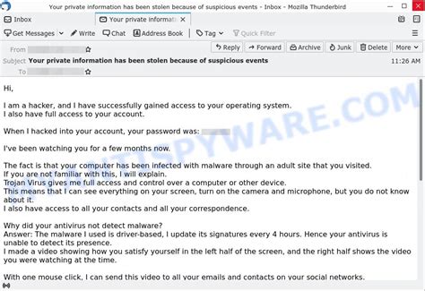 Your System Has Been Hacked With A Trojan Virus Email Scam Or Real