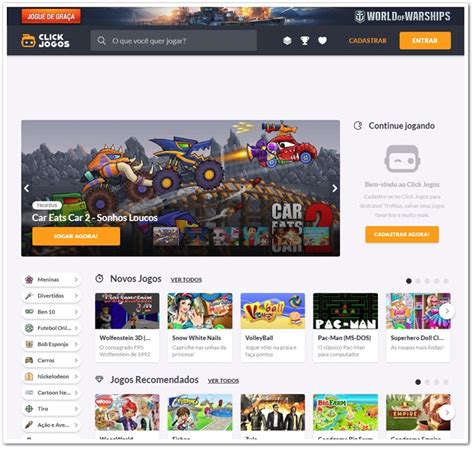 Você não pode perder as novidades do site do Click Jogos que estão no