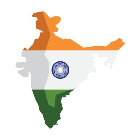 indian flag in map 11147582 Vector Art at Vecteezy