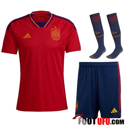 Nouveau Ensemble Maillot Foot Espagne Domicile Short Chaussettes