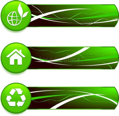 Banners Icons Ecology Environment Green Stock Illustrations 195