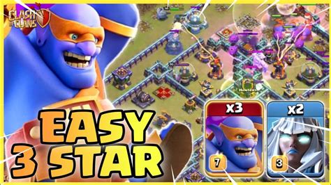 New Easy Super Bowler Attack Best Th15 Attack Strategy Clash Of Clans Youtube