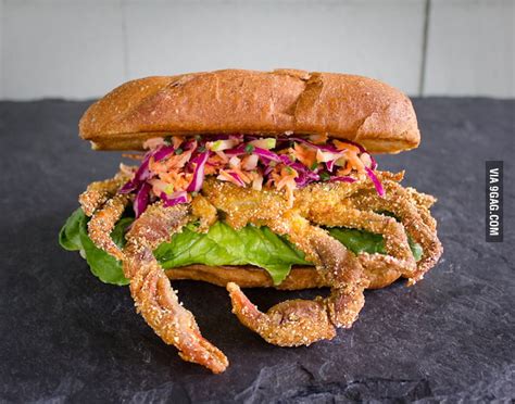 Pan Fried Soft Shell Crab Sandwich 9GAG