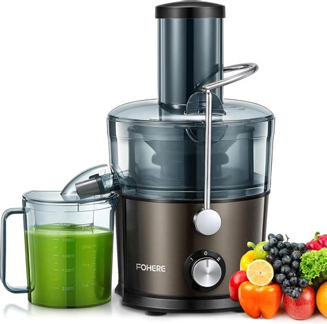 Juicer Machines FOHERE Max Power 1200W Centrifugal Juicer Extractor