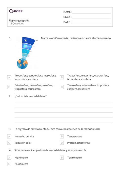 Latitud Y Longitud Hojas De Trabajo Para Grado En Quizizz