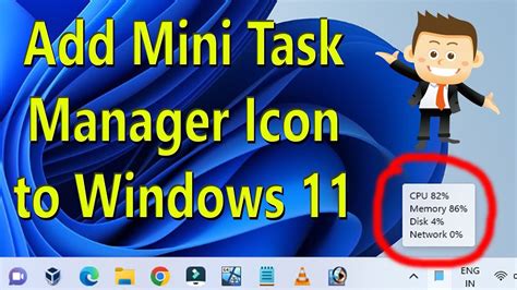 How To Add Mini Task Manager Icon To Windows Taskbar Youtube