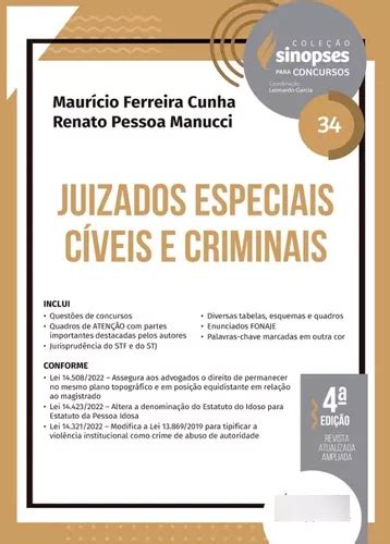 Sinopses Para Concursos V 34 Juizados Especiais Civeis E Criminais