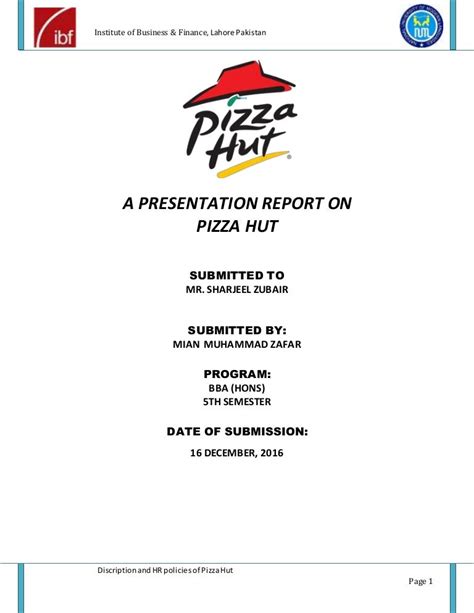 Cover Letter Examples For Pizza Hut