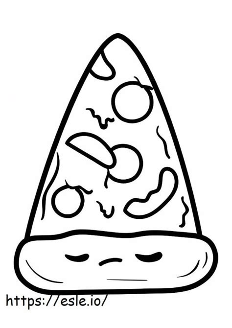 Pizza De Dibujos Animados Para Colorear