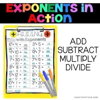 Exponents Exponent Rules By Count On Tricia Teachers Pay Teachers