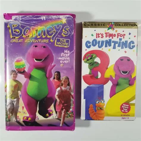 Barney Friends Vhs Tapes Great Adventure Time For Counting Purple