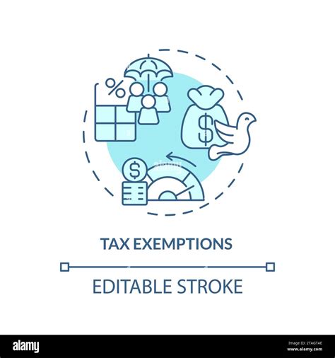 Tax Exemptions Soft Blue Concept Icon Stock Vector Image And Art Alamy