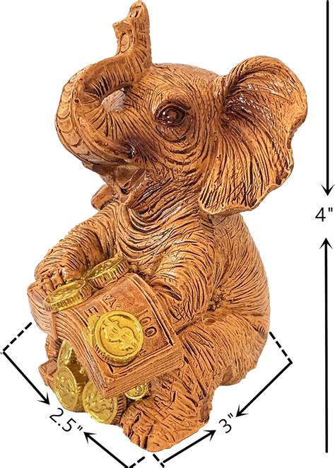 Buy Betterdecor Feng Shui Trunk Up Lucky Elephant Statue Figurine Home Office Decor For Wealth