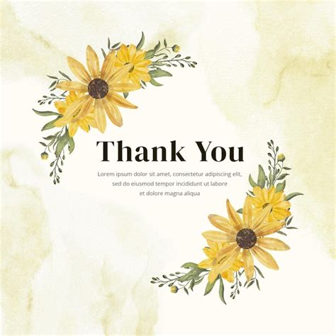 Premium PSD Yellow Watercolor Wreath Flower