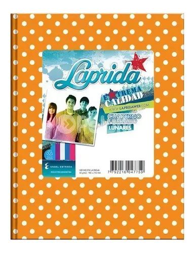 Cuaderno Laprida Tapa Carton Dura X50 Hojas Rayadas Lunares Color