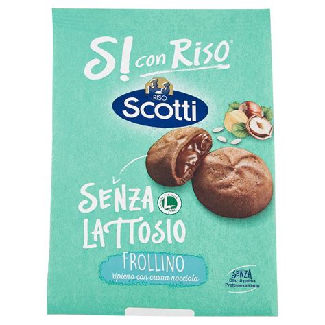 Frollino Ripieno Con Crema Nocciola Senza Lattosio Riso Scotti Gr