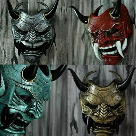 Halloween Japanese Hannya Demon Oni Samurai Noh Kabuki Prajna Devil