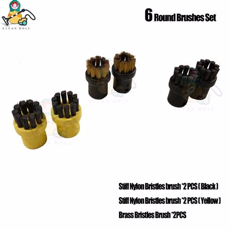 6-Pack чистая кукла нейлоновая и латунная Щетина Щетка Насадка для ...