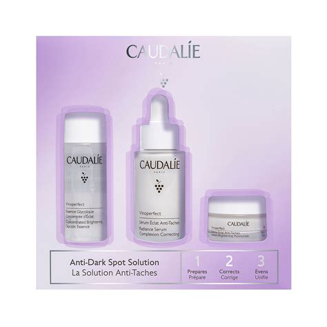 Caudalie Anti Dark Spot Brightening Solution Set Wash Serum Moisturizer