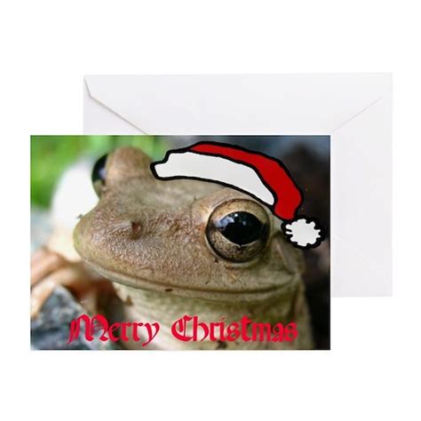 Christmas Frog Greeting Cards Pk Of 10 By Marie Terry Cafepress