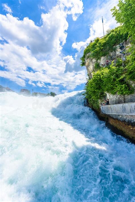 Rheinfall Rhine Falls In Switzerland Between The Cantons Schaffhausen