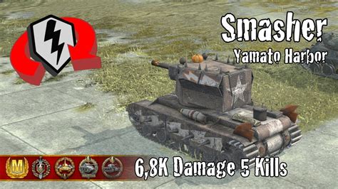 Smasher 6 8K Damage 5 Kills WoT Blitz Replays YouTube