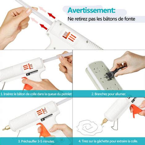 Pistolet A Colle Chaude 200W Temperature Reglable 100 A 220 Anti
