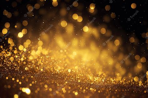 Premium Ai Image Gold Glitter Sparkle Glam Background