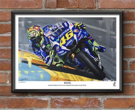 Valentino Rossi Limited Edition Art Print Poster From Original Etsy