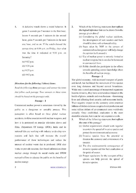 Vision Ias Csat Test Final Questions And Sulution