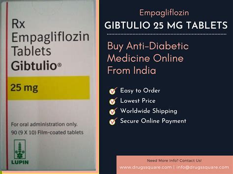 Gibtulio 25 Mg Tablet Buy Empagliflozin Online At Lowest Price From India