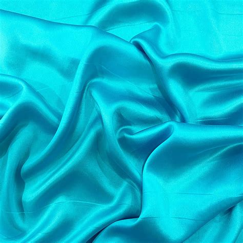 Light Turquoise Blue Washed 100 Silk Satin Fabric — Tissus En Ligne