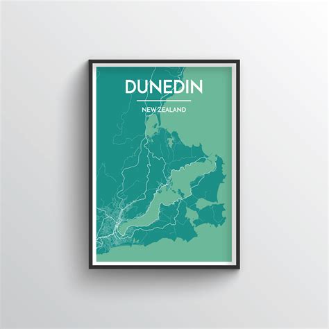 Dunedin City Map Art Prints - High Quality Custom Made Art - Point Two ...