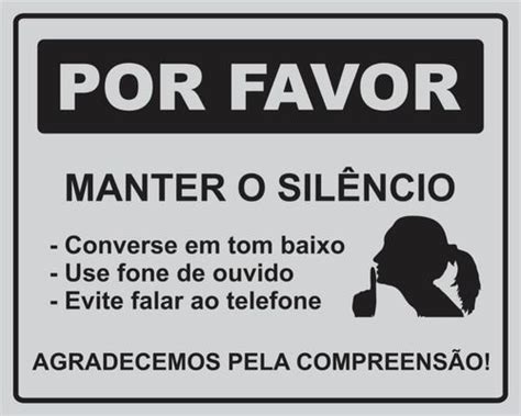 Placas Manter O Silencio R O Silencio O Sil Ncio Frases