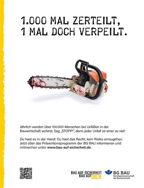 Bau Auf Sicherheit Unfall Plakat A1 BG BAU Berufsgenossenschaft