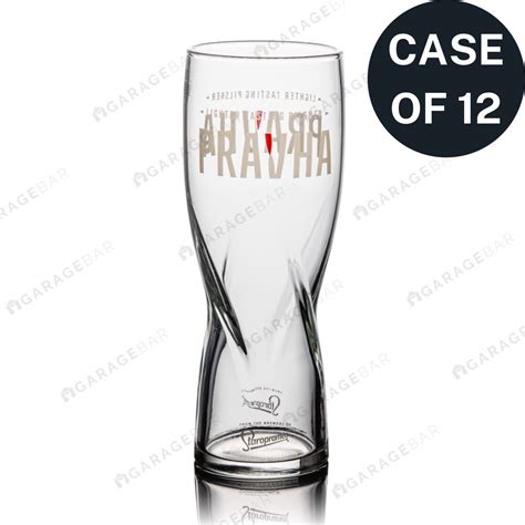 12x Pravha Beer Glass Pint 20oz Wholesale GarageBar Limited