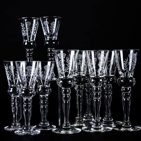 SNAPSGLAS 11st GUSTAV III Reijmyre Glas Serviser Auctionet