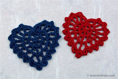 Crochet Lacy Heart Motif - Blueraindrops Arts and Crafts