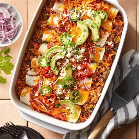 Black Bean And Rice Enchiladas Recipe How To Make It