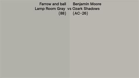 Farrow And Ball Lamp Room Gray 88 Vs Benjamin Moore Ozark Shadows Ac 26 Side By Side Comparison