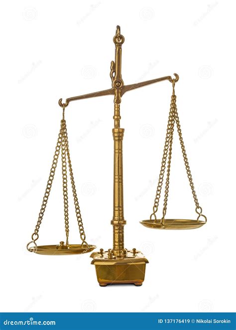Golden Weight Balance Scale Stock Photography | CartoonDealer.com ...